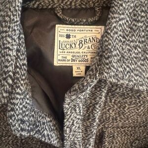 Lucky brand men’s gray/black shirt, jacket
